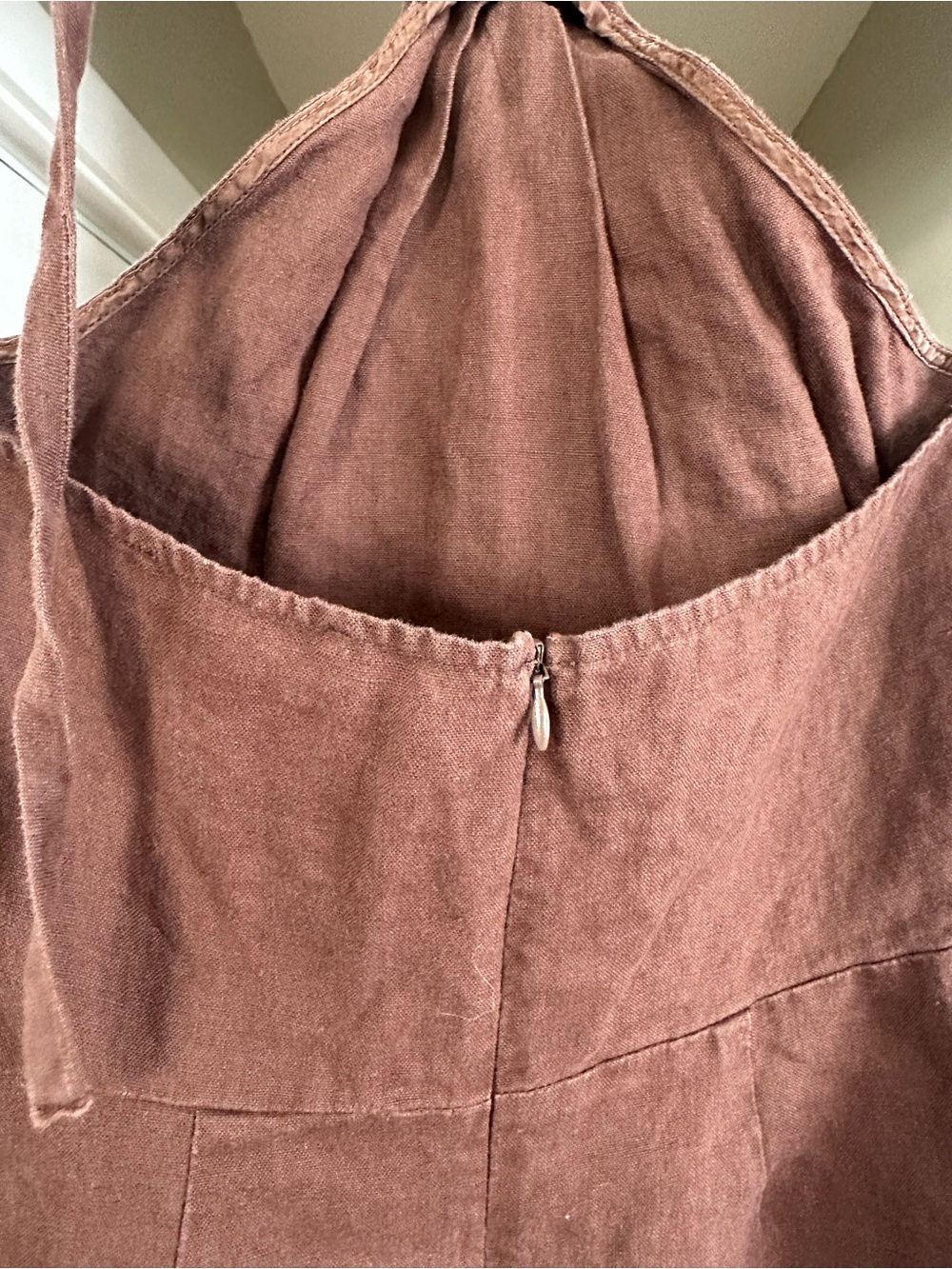 Reformation Santino Brown Halter Midi Dress - Picture 5 of 6